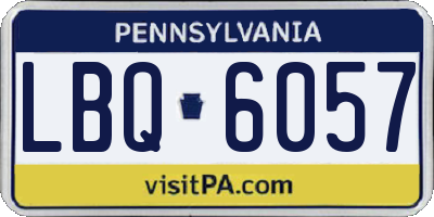 PA license plate LBQ6057