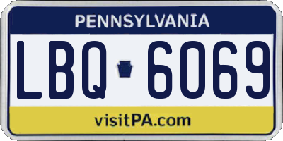 PA license plate LBQ6069