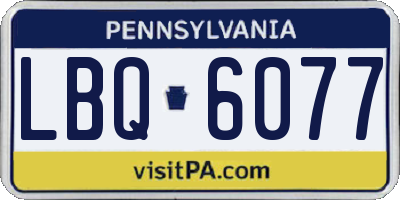 PA license plate LBQ6077