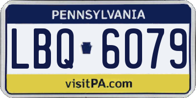 PA license plate LBQ6079