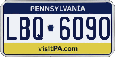 PA license plate LBQ6090