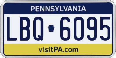 PA license plate LBQ6095