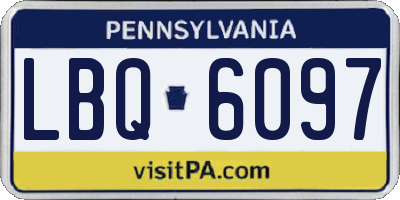 PA license plate LBQ6097
