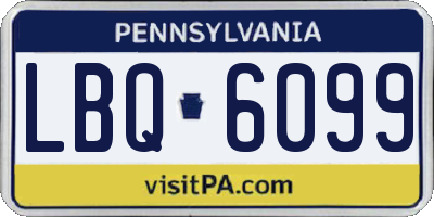 PA license plate LBQ6099