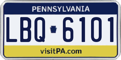 PA license plate LBQ6101