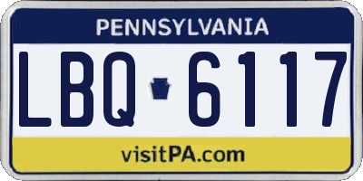 PA license plate LBQ6117