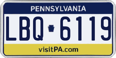 PA license plate LBQ6119