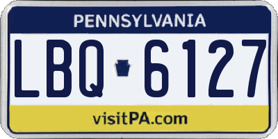 PA license plate LBQ6127