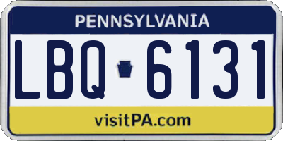 PA license plate LBQ6131