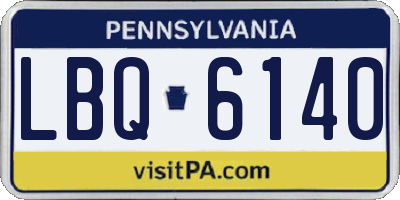 PA license plate LBQ6140