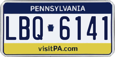 PA license plate LBQ6141