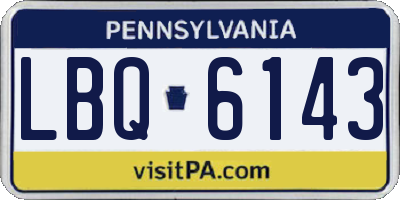 PA license plate LBQ6143