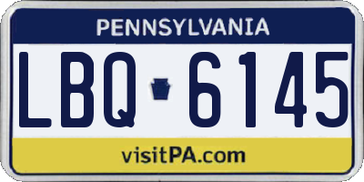 PA license plate LBQ6145