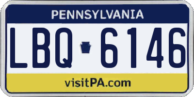 PA license plate LBQ6146