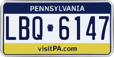PA license plate LBQ6147