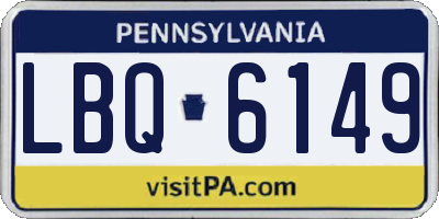 PA license plate LBQ6149