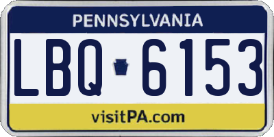 PA license plate LBQ6153