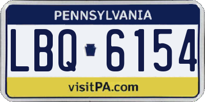PA license plate LBQ6154
