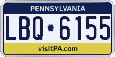 PA license plate LBQ6155