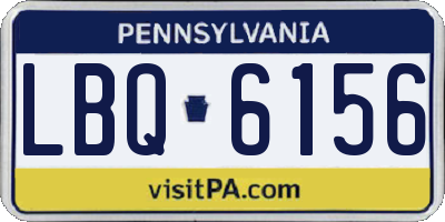 PA license plate LBQ6156