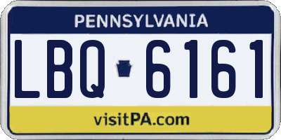 PA license plate LBQ6161