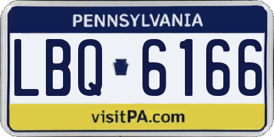 PA license plate LBQ6166