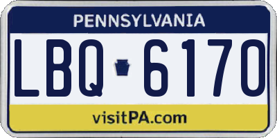 PA license plate LBQ6170