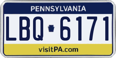 PA license plate LBQ6171