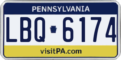 PA license plate LBQ6174