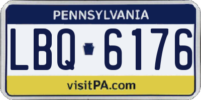 PA license plate LBQ6176