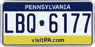PA license plate LBQ6177