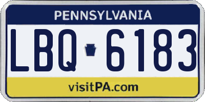 PA license plate LBQ6183