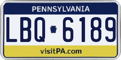 PA license plate LBQ6189