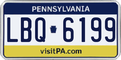 PA license plate LBQ6199