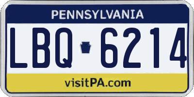 PA license plate LBQ6214