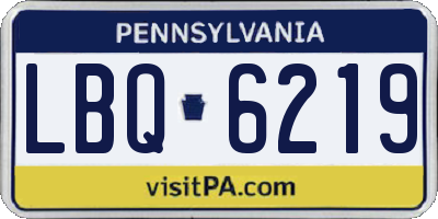 PA license plate LBQ6219