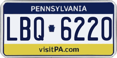 PA license plate LBQ6220