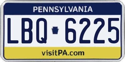 PA license plate LBQ6225