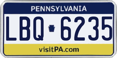 PA license plate LBQ6235