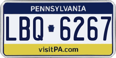 PA license plate LBQ6267