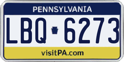 PA license plate LBQ6273