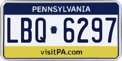PA license plate LBQ6297