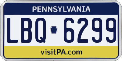 PA license plate LBQ6299