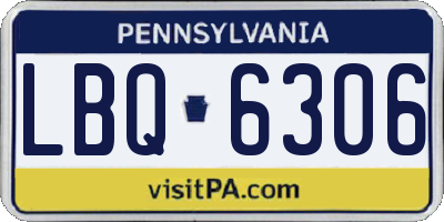 PA license plate LBQ6306
