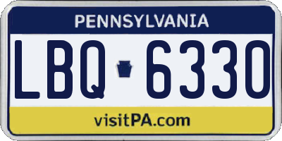 PA license plate LBQ6330