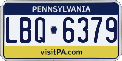 PA license plate LBQ6379
