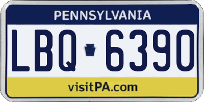 PA license plate LBQ6390