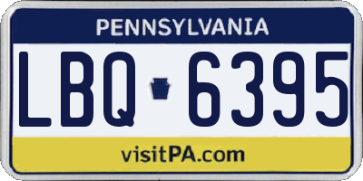 PA license plate LBQ6395