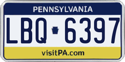 PA license plate LBQ6397
