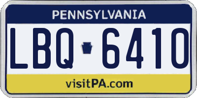 PA license plate LBQ6410